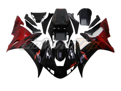 2002-2003-Yamaha-YZF-R1-Black-Red-Flame-Fairing-GS