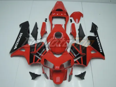 2003 2004 Honda Cbr600rr Black Red Fairing Kit 1