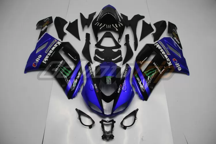 2007 2008 Kawasaki Ninja Zx 6r Blue Zx Rr 2009 Motogp Livery Fairing Kit 1