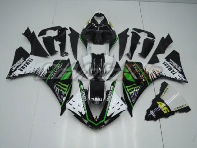 2009 2011 Yamaha Yzf R1 Monster Energy Fairing Kit 1