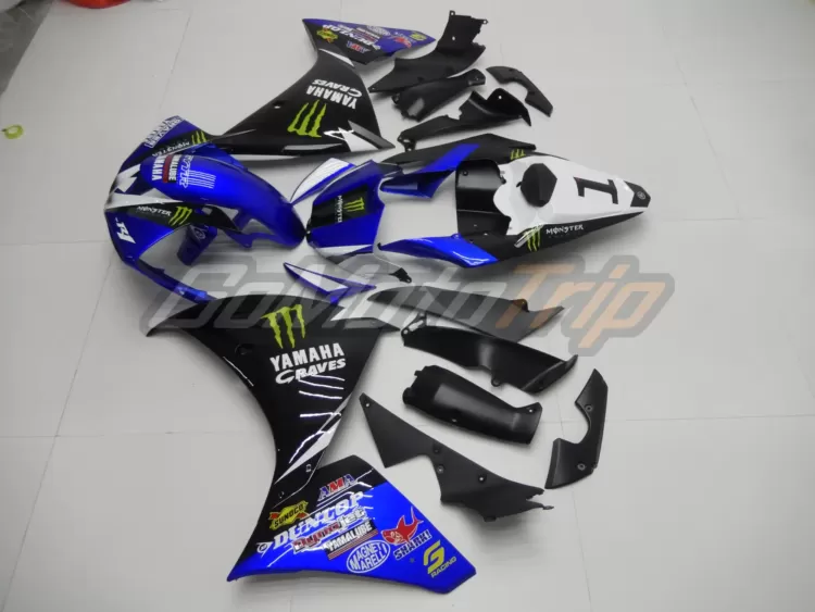 2009 2011 Yamaha Yzf R1 Monster Energy Graves Fairing Kit 4