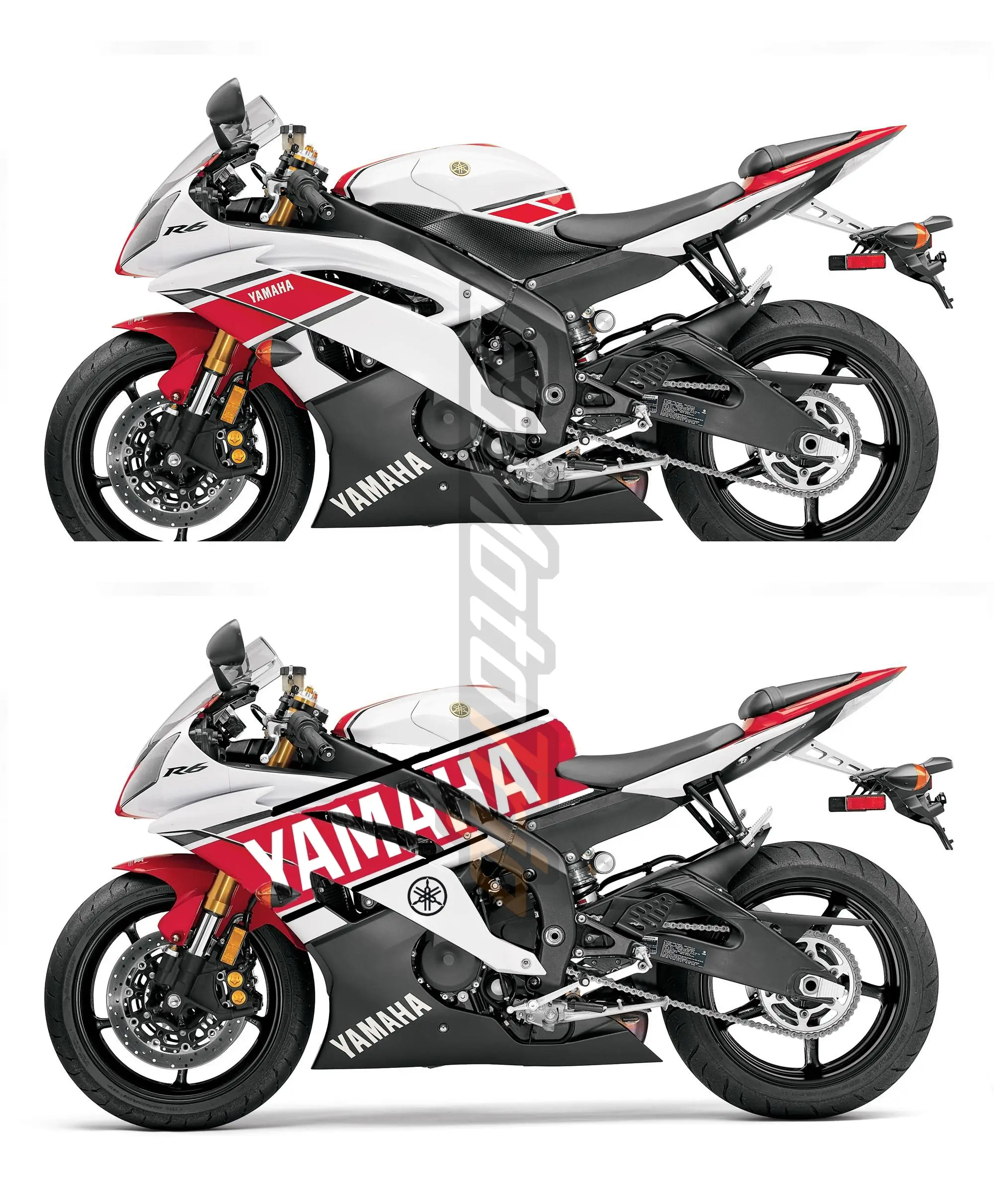 2012 Yamaha YZF-R6 WGP 50th Anniversary Custom Fairing 5