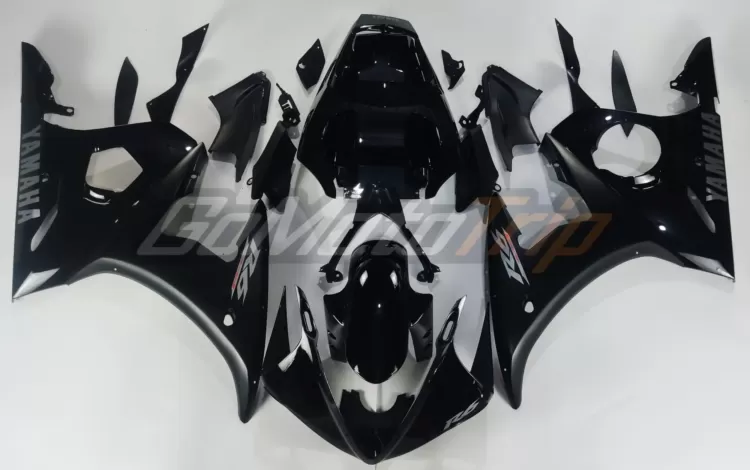 2003 2005 Yamaha Yzf R6 Black Fairing Kit 1