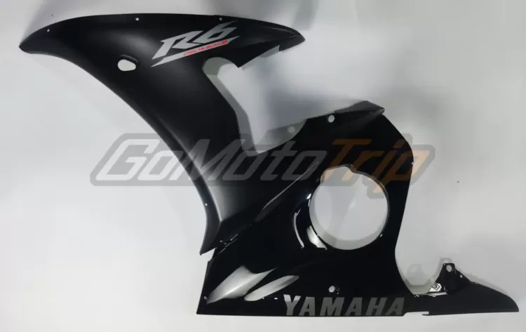 2003 2005 Yamaha Yzf R6 Black Fairing Kit 6