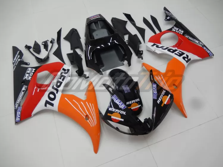 2003 2005 Yamaha Yzf R6 Repsol Fairing Kit 3