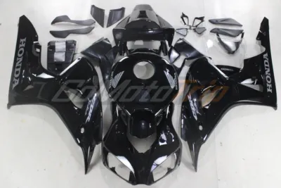 2006 2007 Honda Cbr1000rr Glossy Black Fairing Kit 1