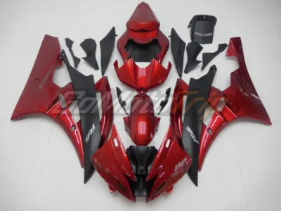 2006 2007 Yamaha Yzf R6 Candy Red Fairing 1