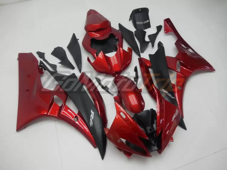 2006 2007 Yamaha Yzf R6 Candy Red Fairing 3