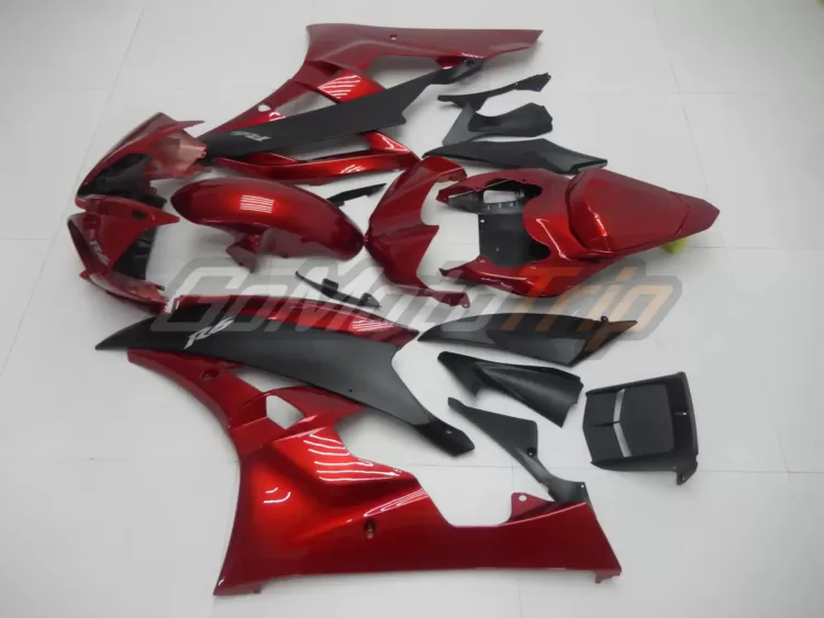 2006 2007 Yamaha Yzf R6 Candy Red Fairing 4