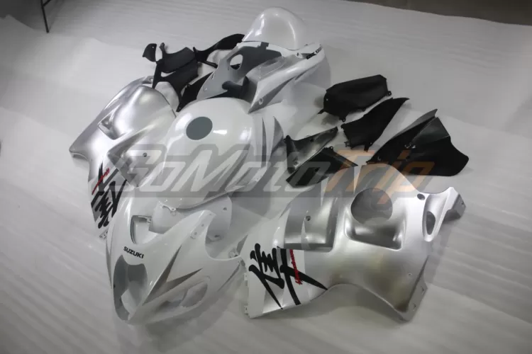 2006 Suzuki Hayabusa Silver White Fairing Kit 2