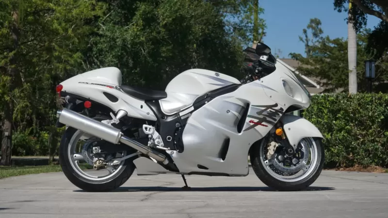 2006 Suzuki Hayabusa Silver White Fairing Kit 9