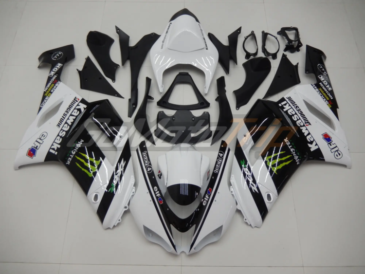 2007 2008 Kawasaki Ninja Zx 6r White Zx Rr 2009 Motogp Livery Fairing 1