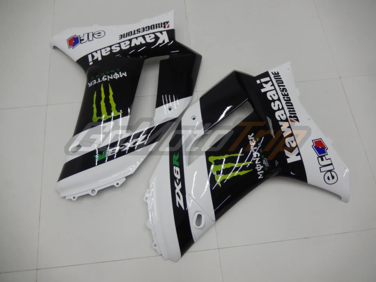 2007 2008 Kawasaki Ninja Zx 6r White Zx Rr 2009 Motogp Livery Fairing 12