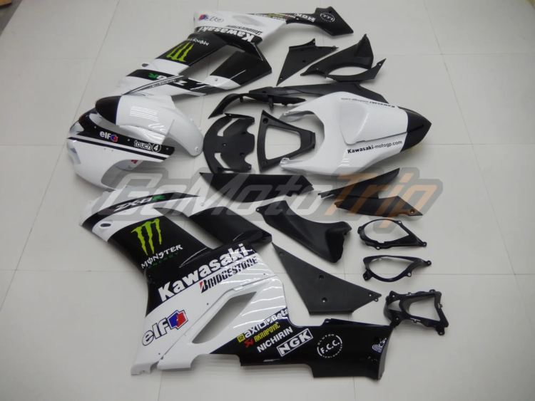 2007 2008 Kawasaki Ninja Zx 6r White Zx Rr 2009 Motogp Livery Fairing 4