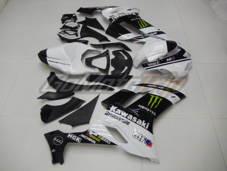 2007 2008 Kawasaki Ninja Zx 6r White Zx Rr 2009 Motogp Livery Fairing 5