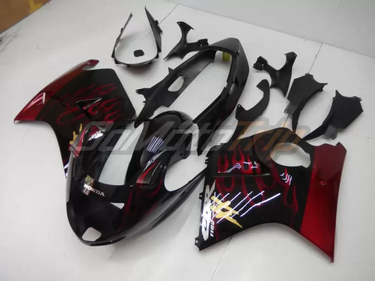 Cbr1100xx Blackbird Red Flame Fairing 2