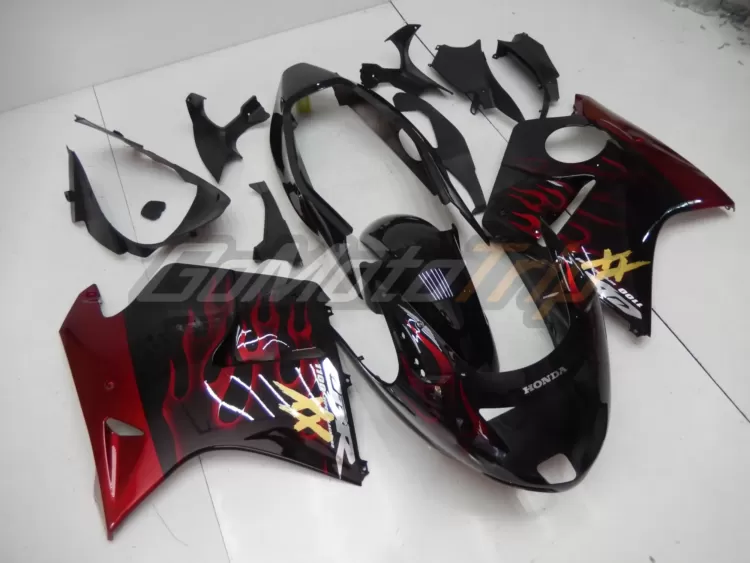 Cbr1100xx Blackbird Red Flame Fairing 3