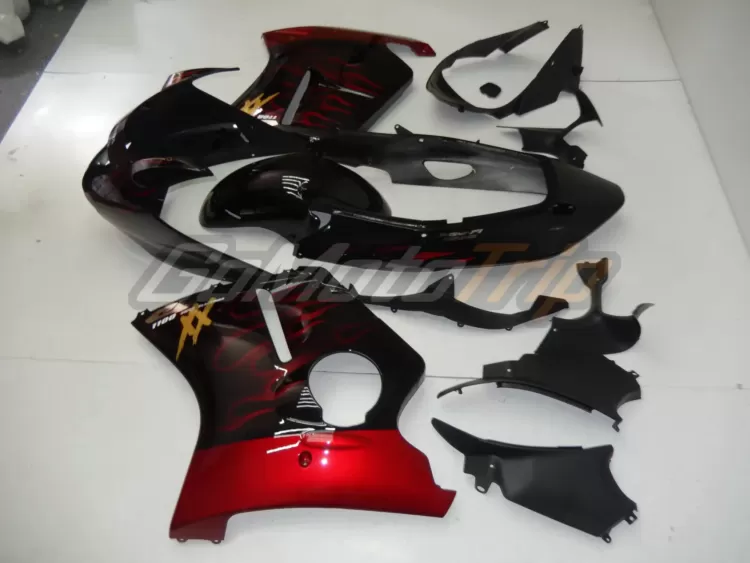 Cbr1100xx Blackbird Red Flame Fairing 4