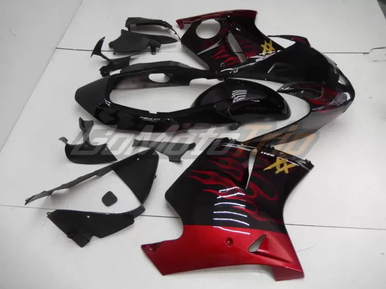 Cbr1100xx Blackbird Red Flame Fairing 5