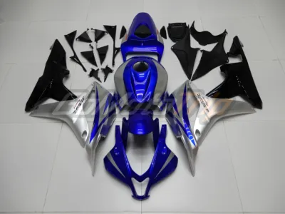 2007 2008 Honda Cbr600rr Blue Silver Fairing2 1