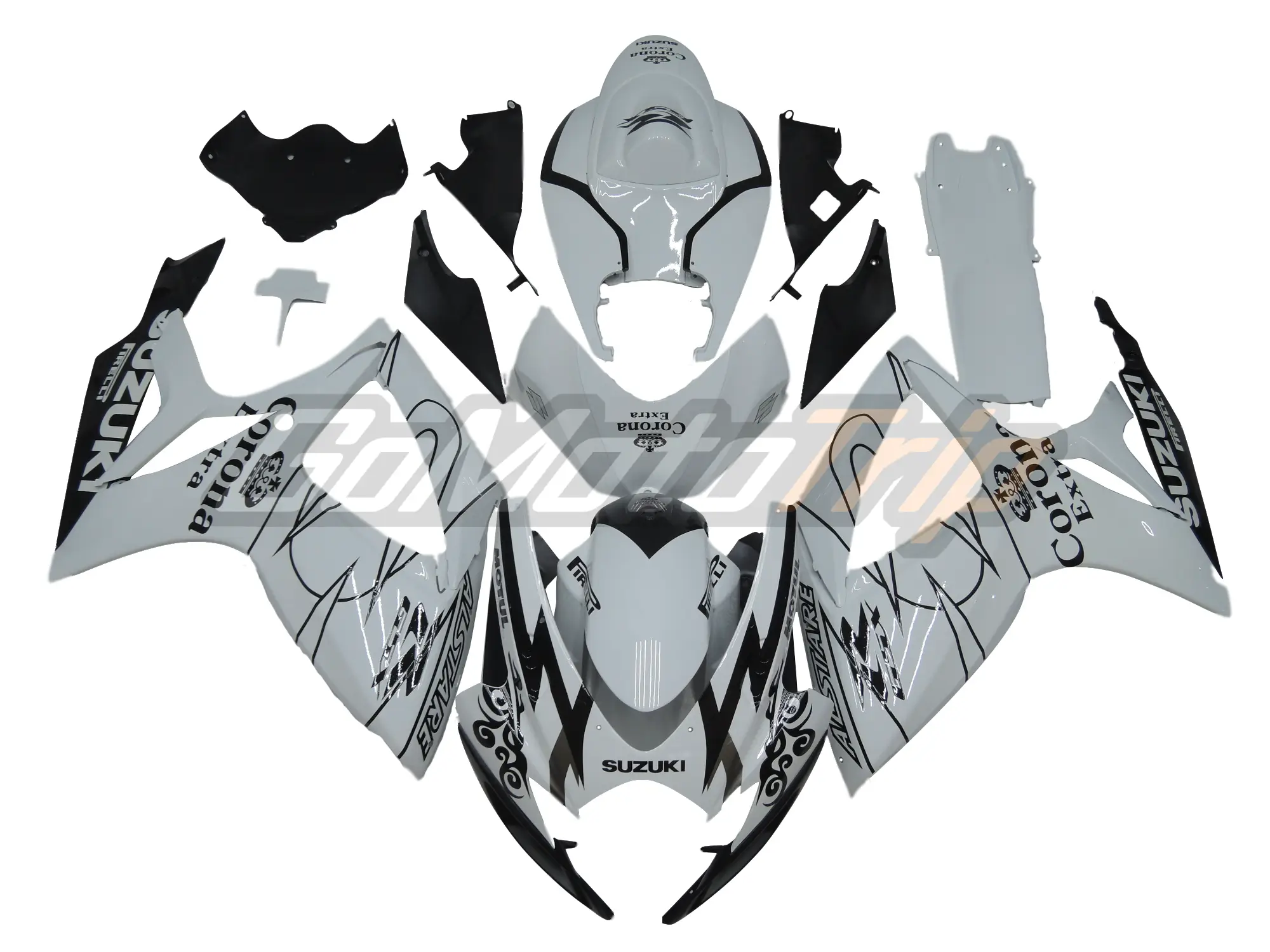 2006-2007 Suzuki GSX-R750 600 White Corona Fairing GS