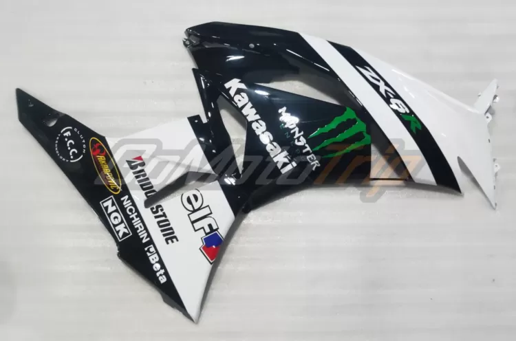 2009 2012 Kawasaki Ninja Zx 6r White Zx Rr 2009 Motogp Livery Fairing 9