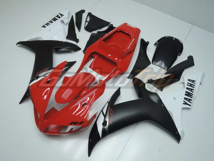 2002 2003 Yamaha Yzf R1 Black Red Fairing Kit 2