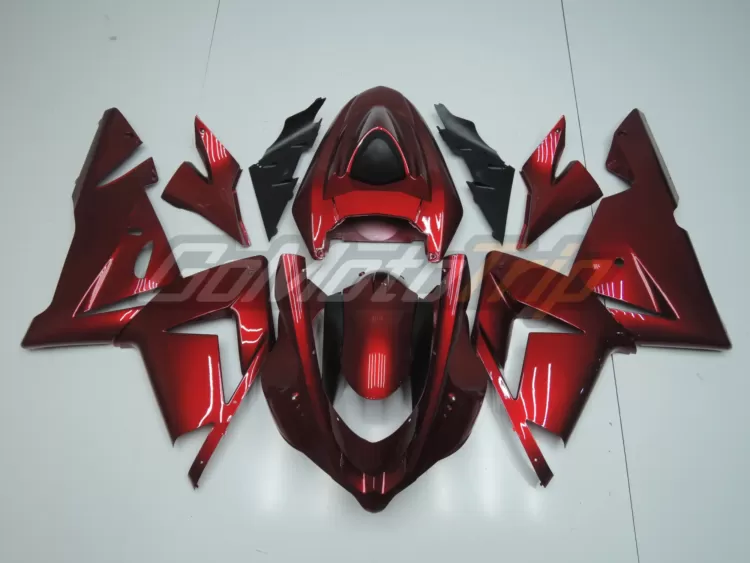 2004 2005 Kawasaki Ninja Zx 10r Red Fairing Kit 1