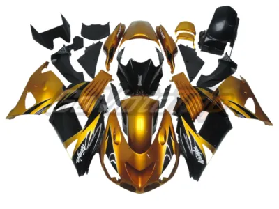 2006-2011-Kawasaki-Ninja-ZX-14R-Black-Gold-Fairing-GS