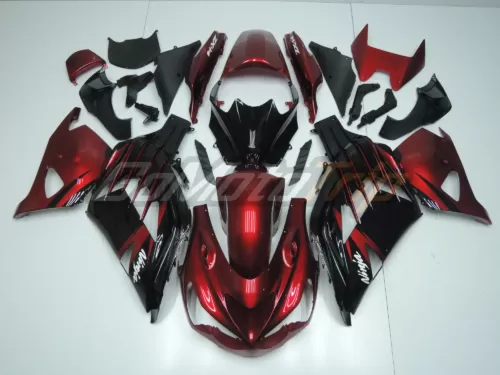 2012 2023 Kawasaki Ninja Zx 14r Black Red Fairing Kit 1