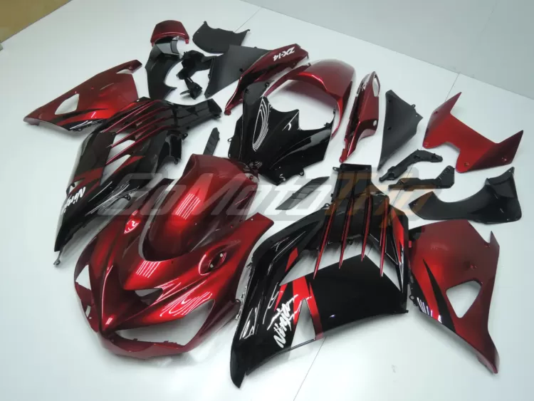 2012 2023 Kawasaki Ninja Zx 14r Black Red Fairing Kit 2