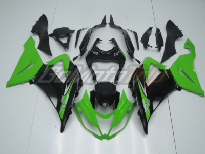 2013 Kawasaki Ninja Zx 6r Black Green Fairing Kit 1