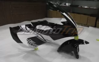 2004 2006 Yamaha Yzf R1 Black White Race Fairing 4