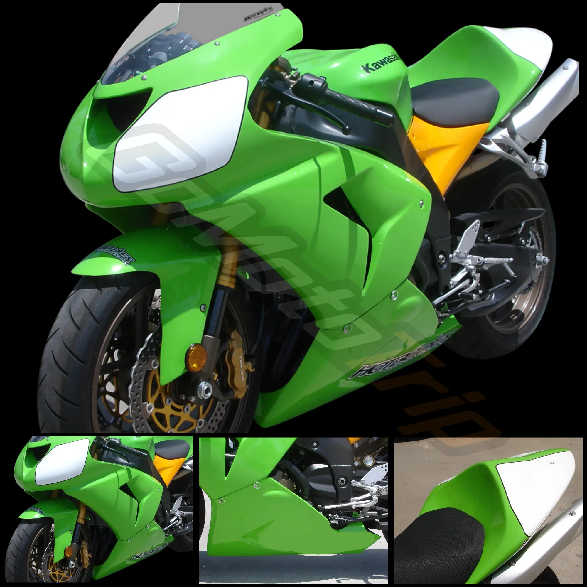 Kawasaki-Ninja-ZX-10R-2006-2007-Race-Bodywork-On-Bike