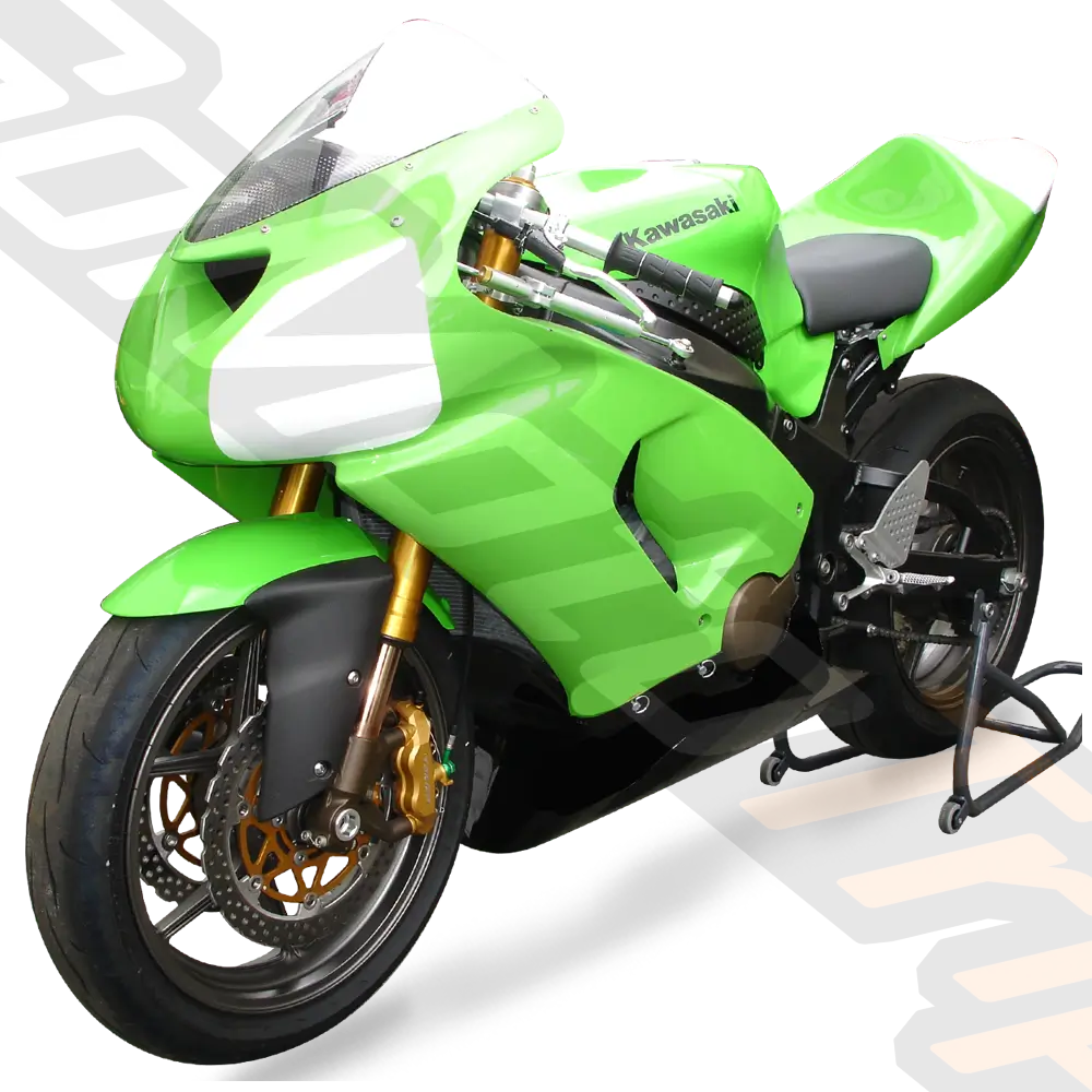 Kawasaki-Ninja-ZX-6R-2005-2006-Race-Bodywork-On-Bike