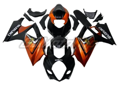 2007 2008 Suzuki Gsxr 1000 Black Orange Fairing Gs