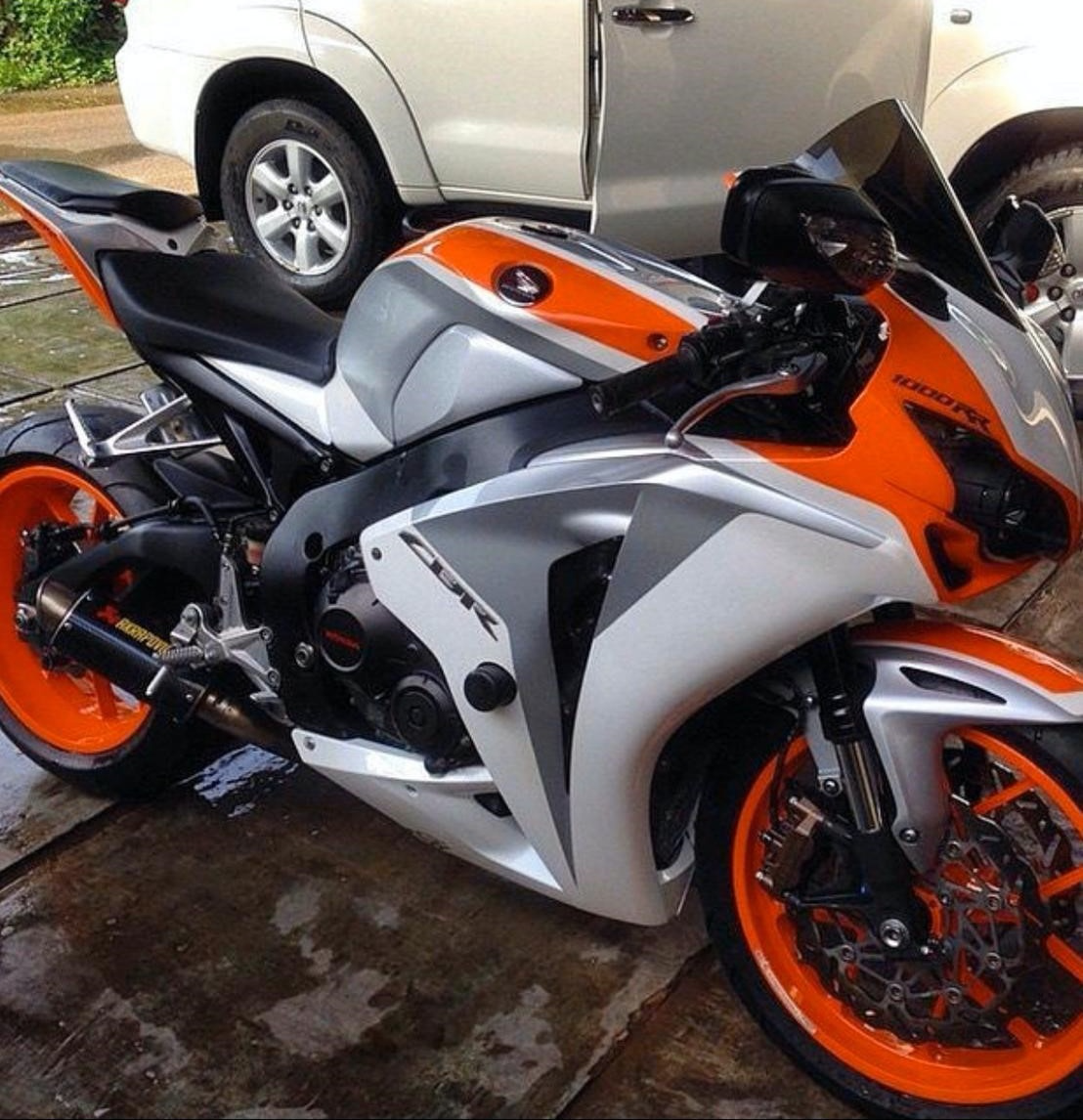 2012 2016 Honda Cbr1000rr Orange Silver White 2