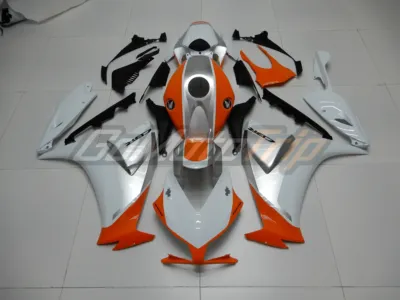 2012 2016 Honda Cbr1000rr Orange Silver White Fairing Kit 1