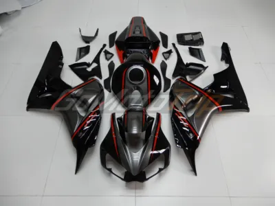 2006 2007 Honda Cbr1000rr Black Gray Hrc Fairing 1