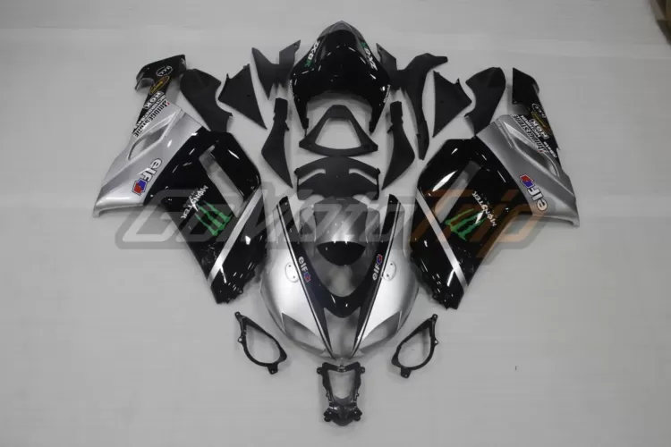 2007 2008 Kawasaki Ninja Zx 6r Silver Zx Rr 2009 Motogp Livery Fairing 1