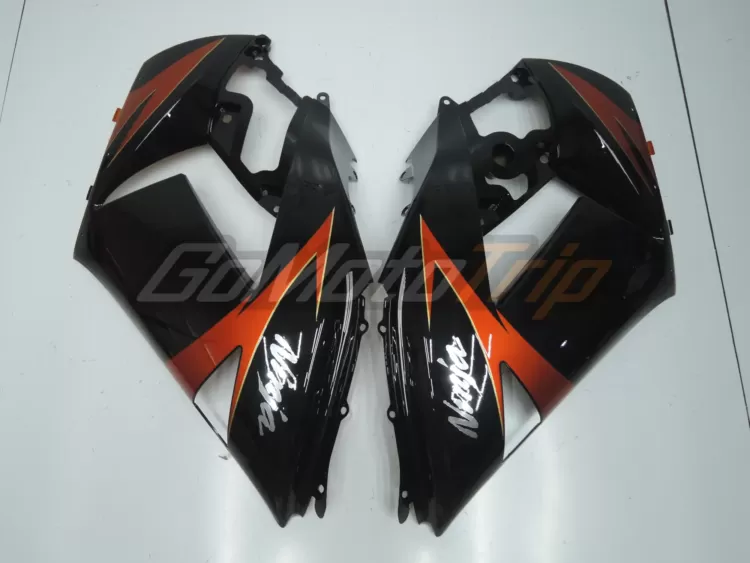 2009 Kawasaki Ninja Zx 14r Black Orange Fairing2 Kit 10