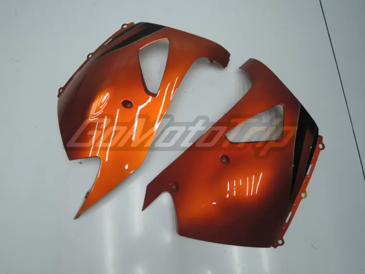 2009 Kawasaki Ninja Zx 14r Black Orange Fairing2 Kit 12