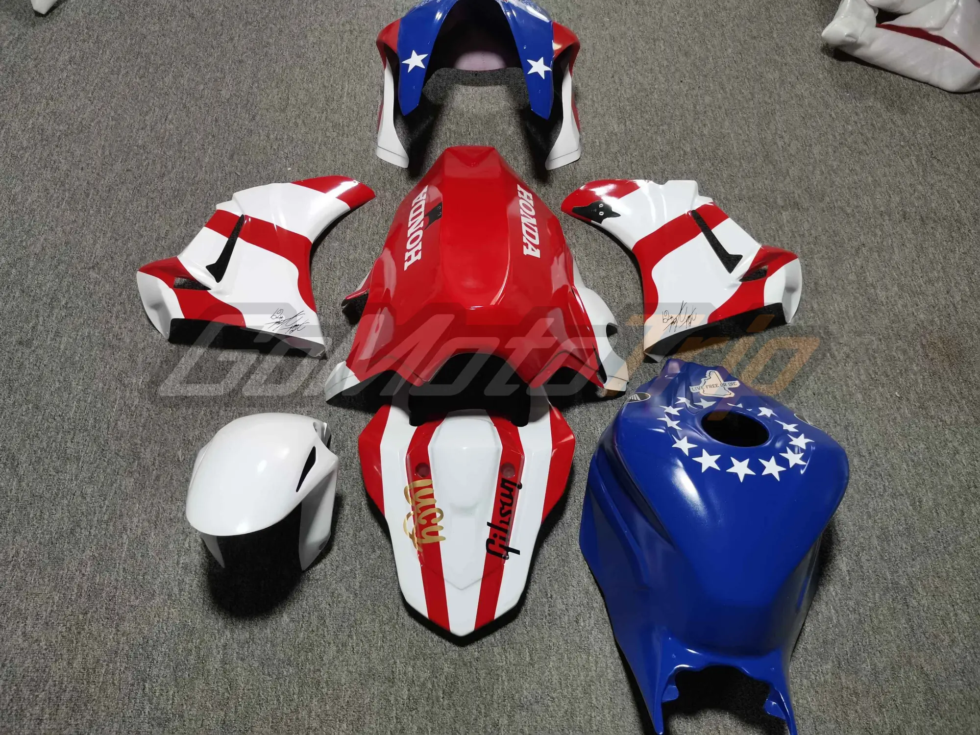 2017-2023 Honda CBR1000RR American Flag Race Fairing 2