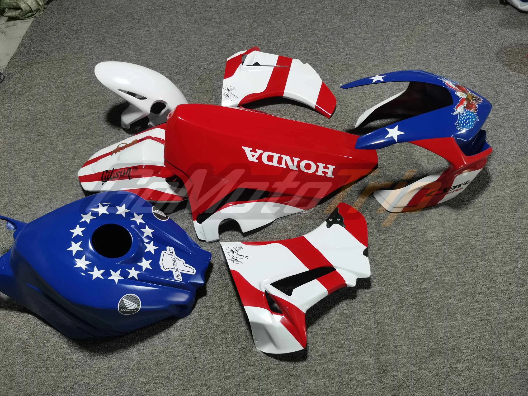 2017-2023 Honda CBR1000RR American Flag Race Fairing 4