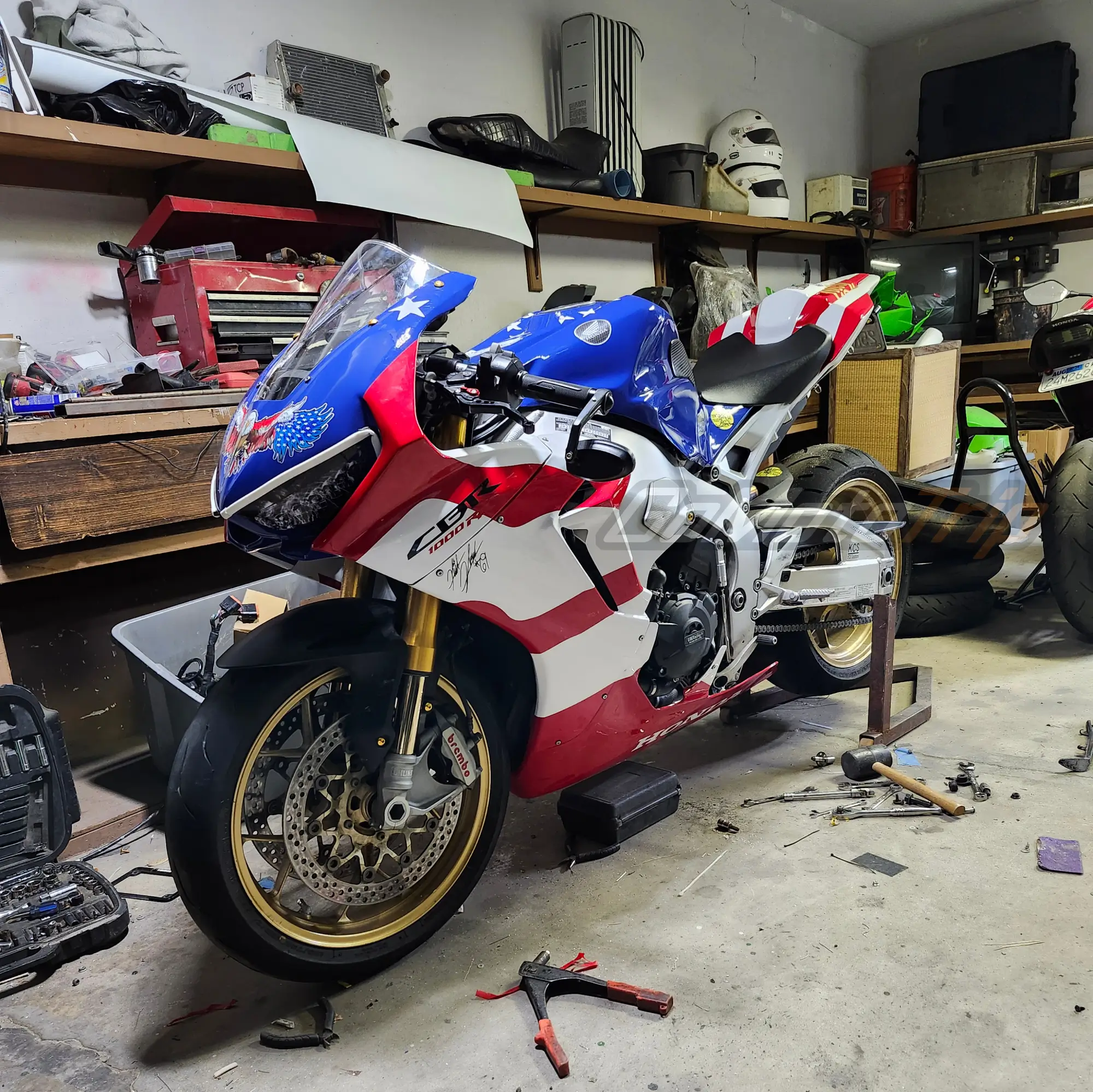 Rider Review 158622 Gregg - 2017-2023 Honda CBR1000RR American Flag Race Fairing 1