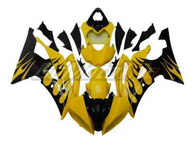 2008-Yamaha-YZF-R6-Cadmium-Yellow-Flames-Fairing-GS