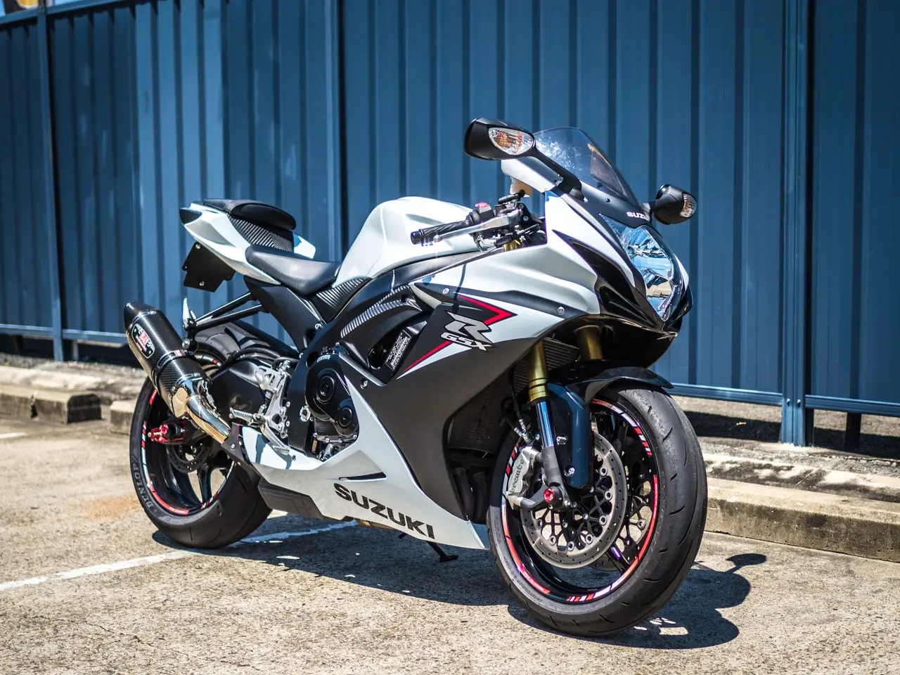 2014 Suzuki Gsx R750 Pearl White Black