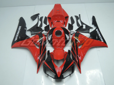 2006 2007 Honda Cbr1000rr Black Red Fairing Kit 1