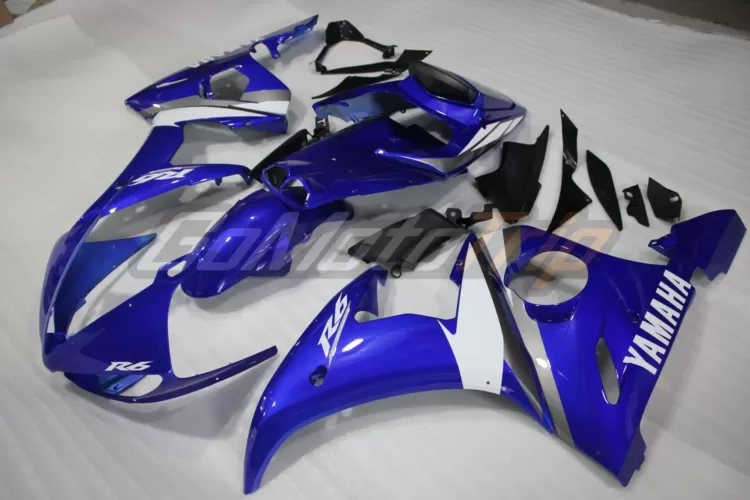 2003 2005 Yamaha Yzf R6 Blue Fairing Kit 2