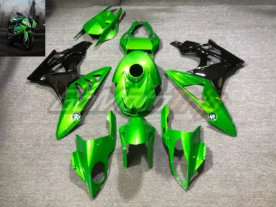 2009 2014 Bmw S1000rr Green Black Fairing 1